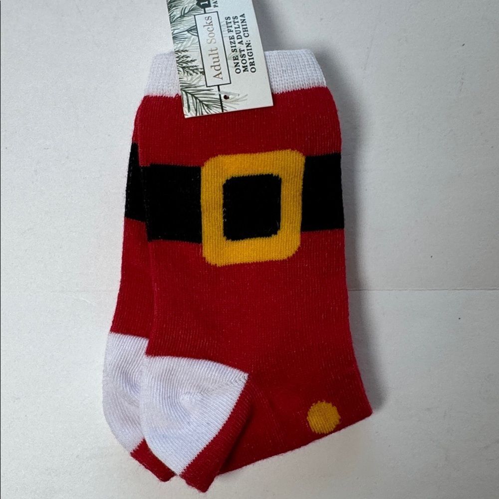 Festive Red and White Socks